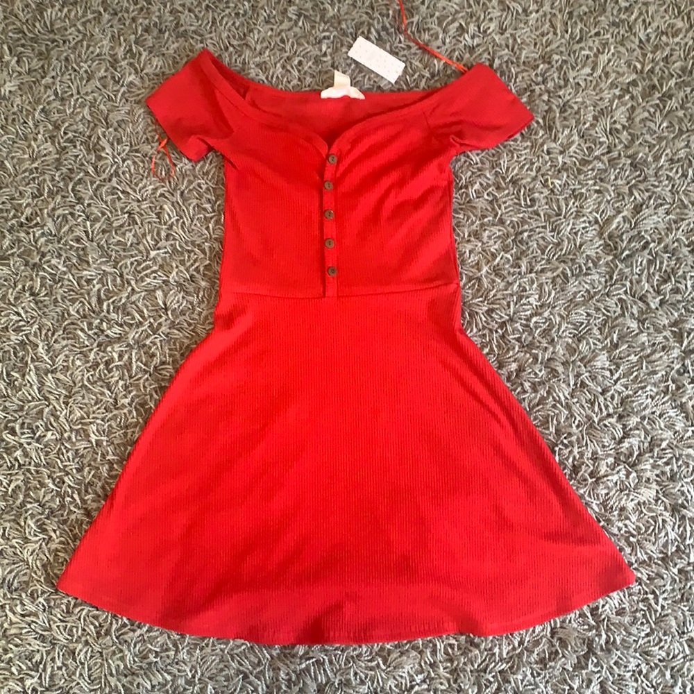 Off the shoulder skater dress